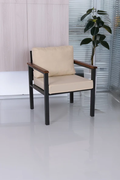 NEOKAS Balkon Mobilyası, Metal Oturma Grubu, Balkon Seti, Kafe Koltuğu, Teras Takımı, 1 Koltuk ürün görseli