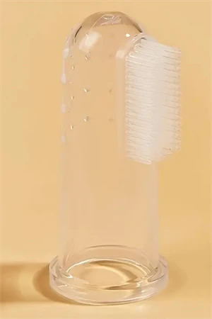 1 Adet-Silikon Evcil Hayvan Parmak Diş Fırçası – Köpek & Kedi Ağız Bakımı, Saklama Kabı Dahil - 3