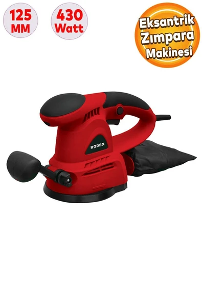 Rodex RDX376 Eksantrik Zımpara Makinesi 430W 125 mm