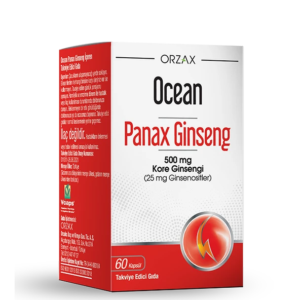 Orzax Panax Ginseng 60 Kapsül ürün görseli