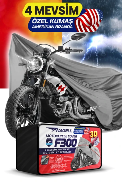 Budge Arora Cappucino 125  Amerikan Fitilli Motosiklet Brandası Çadır Örtü - Miflonlu - 1