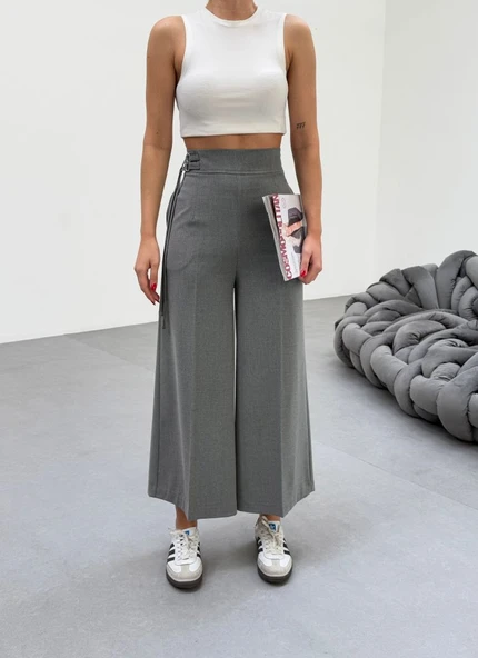 230 Gr Poly Viscose Full Lycra Metal Toka Aksesuarli Pantolon - Resim 3