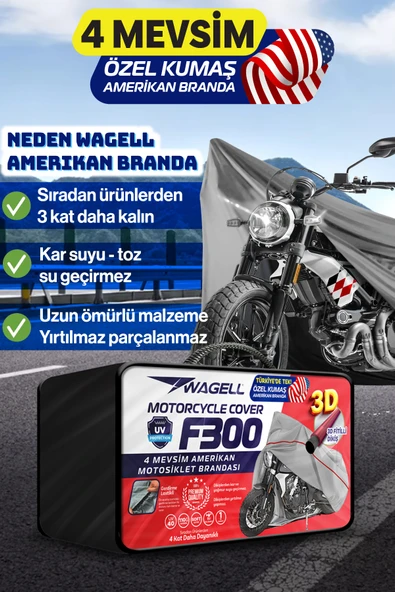 Budge Honda NX 250  Amerikan Fitilli Motosiklet Brandası Çadır Örtü - Miflonlu - 2