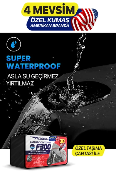 Budge Kanuni Terry  Amerikan Fitilli Motosiklet Brandası Çadır Örtü - Miflonlu - 4