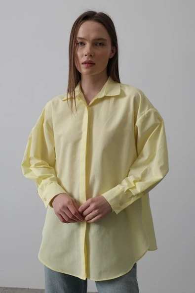 Uzun Kol Gömlek - Sarı ürün görseli