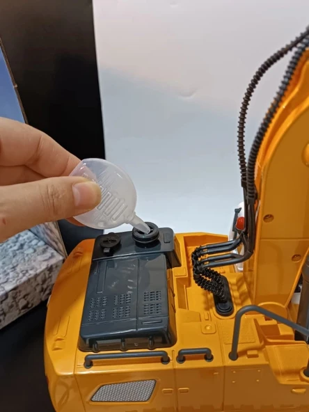 Uzaktan Kumandalı 680° Rotasyon Ekskavatör Premium Model Metal Hareketli Buharlı Oyuncak - 5