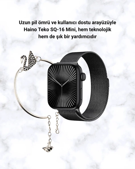 SQ-16 Mini Series 10 – Dokunmatik Akıllı Saat | Kalp Ritmi, SpO2, Uyku Takibi - Resim 4