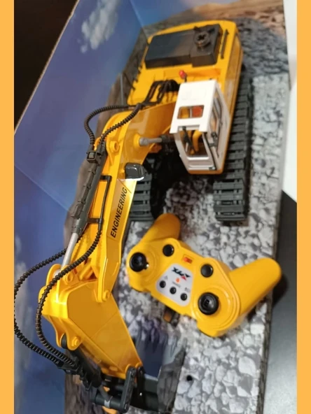 Uzaktan Kumandalı 680° Rotasyon Ekskavatör Premium Model Metal Hareketli Buharlı Oyuncak - 8