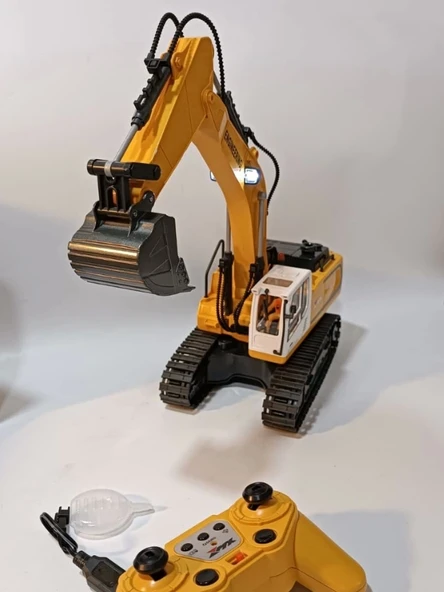 Uzaktan Kumandalı 680° Rotasyon Ekskavatör Premium Model Metal Hareketli Buharlı Oyuncak - 3