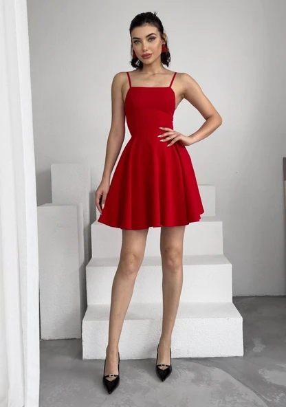 Pole İp Askılı Elbise - Resim 5