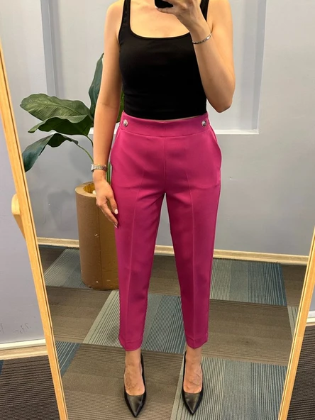 Bel Lasti̇kli̇ Düğmeli̇ Pantolon - Resim 3