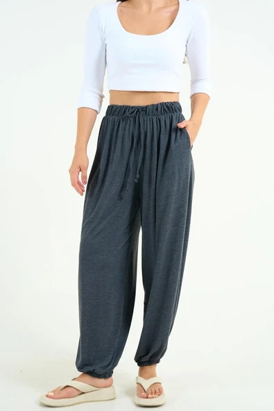 Şalvar Pantolon - Antrasit - Resim 4