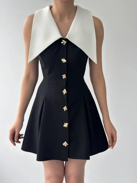 Ness Düğmeli Elbise - Resim 2