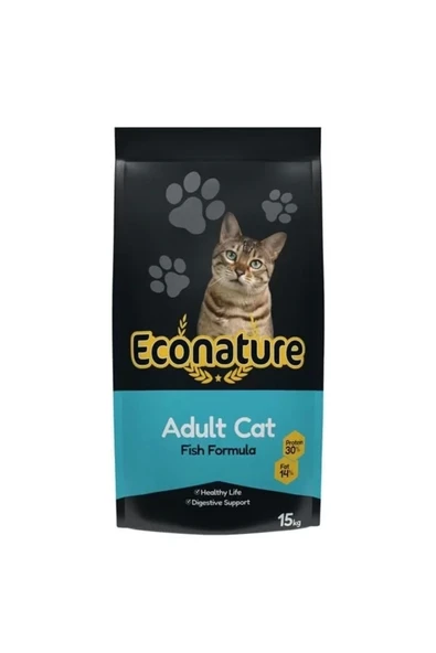 Econature Balıklı Yetişkin Kedi Maması 15 Kg - 1