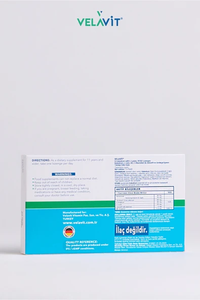 Velavit V- Colostrum With L-lysine Vitamin B2 Lozenges 15 Pastil - Resim 4