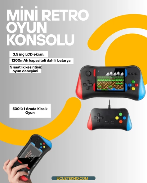 Şarjlı Taşınabilir Oyun Konsolu – X7M Retro Game Box ürün görseli 1