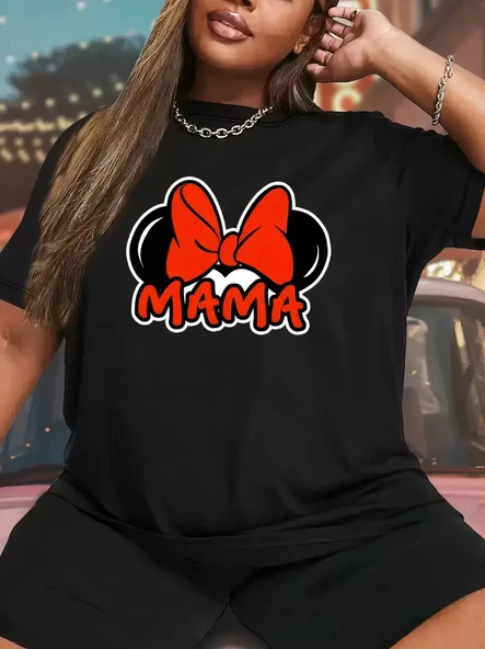 Anneler Günü Baskılı T-shirt - Siyah ürün görseli