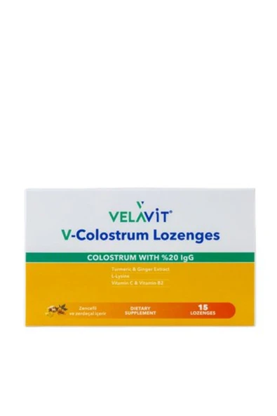 Velavit V-Colostrum Lozenges V-Colostrum Lozenges Takviye Edici Pastil ürün görseli