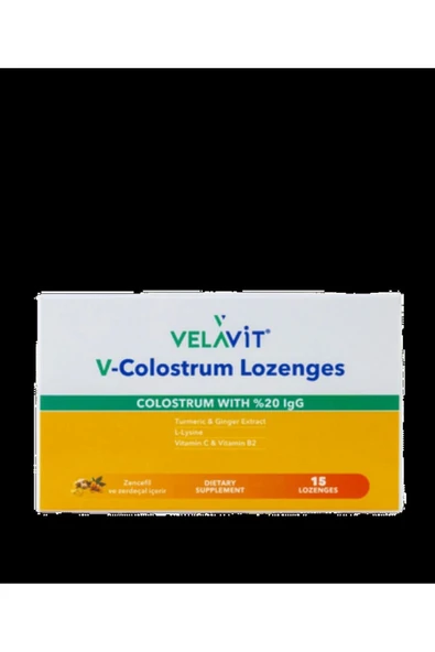 Velavit V-Colostrum Lozenges V-Colostrum Lozenges Takviye Edici Pastil - Resim 2