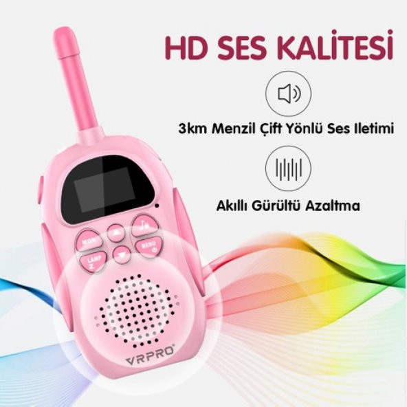 Vrpro 3km Menzilli 2 Yönlü Konuşma Wireless Bebek Telsizi Açık Mavi ProBaby2 - 3