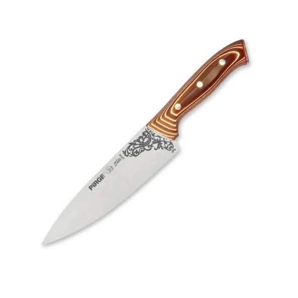 Pirge 32160 Elite Şef Bıçağı 19 Cm - Perçinli Kahverengi Kompozit Sap ürün görseli 1