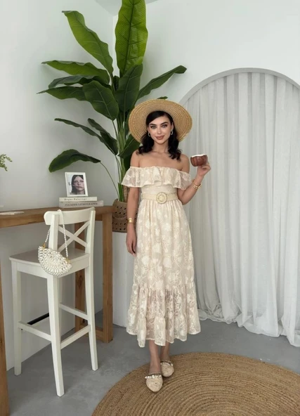 Reget Kemerli Elbise - Resim 3