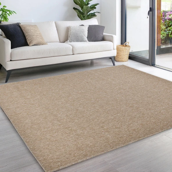 Avanos Modern Sisal Jüt Toz Vermez Yıkanabilir Balkon Bahçe Mutfak Dokuma Halı Kilim 08784G - 3