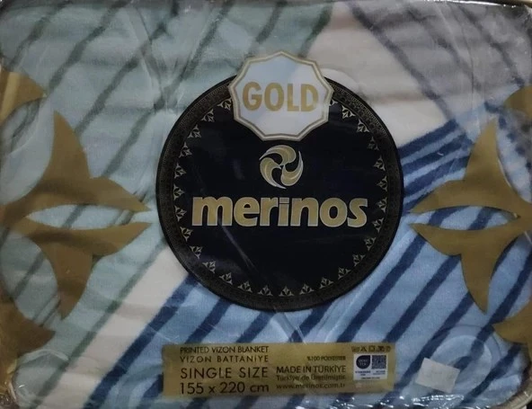 Merinos Gold 2 Kg Tek Kişilik Battaniye 155x220 Mavi - 5