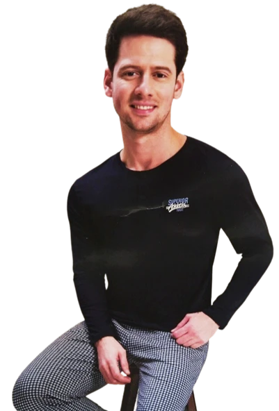 Lacivert Erkek Pijama Takımı M  Beden