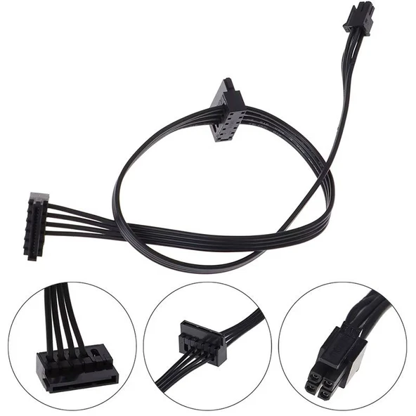 Mini 4 Pin to 2x Sata Ssd Power Supply Anakart Hdd Güç Kablosu - 2