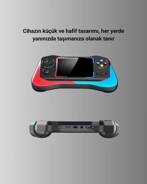 500 Retro Oyunlu Taşınabilir El Konsolu – X7M Modeli - Resim 5