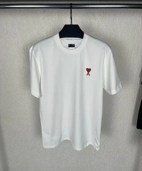 Unisex Bisiklet Yaka Baskılı Oversize T-Shirt - Beyaz - Resim 3