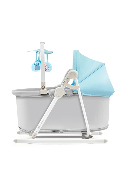 Kinderkraft Unımo Up 5i 1 Arada Ana Kucağı Blue, Sallanan Bebek Koltuğu, Bebek Yatağı, Yenidoğandan - Resim 3