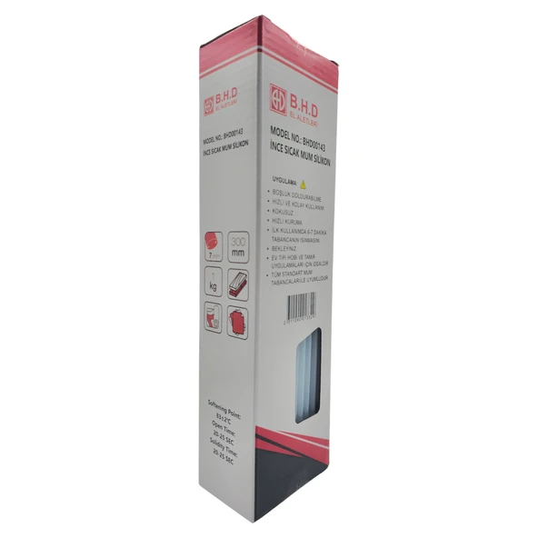 Fixonic B.H.D BHD00143 7mmx300mm 1kg İnce Mum Silikon/Sıcak Silikon - Resim 2
