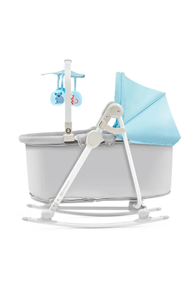 Kinderkraft Unımo Up 5i 1 Arada Ana Kucağı Blue, Sallanan Bebek Koltuğu, Bebek Yatağı, Yenidoğandan - Resim 8
