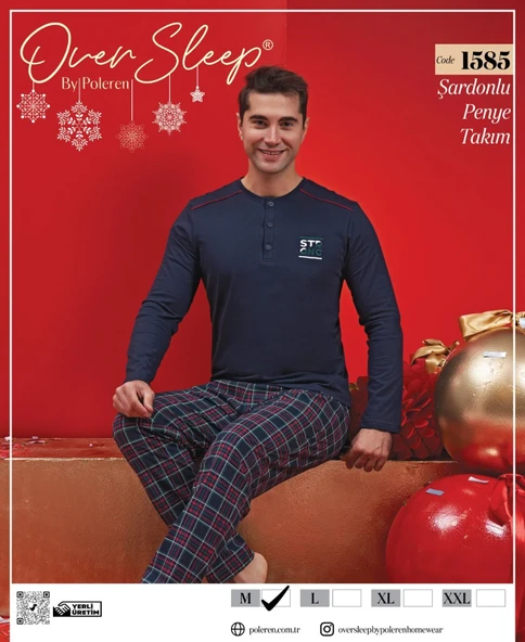 Füme Erkek Pijama Takımı M  Beden