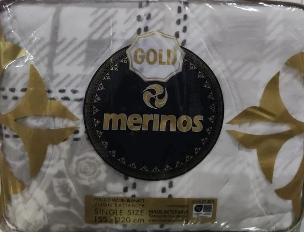 Merinos Gold 2 Kg Tek Kişilik Battaniye 155x220 Pembe Gri Rengi - 1
