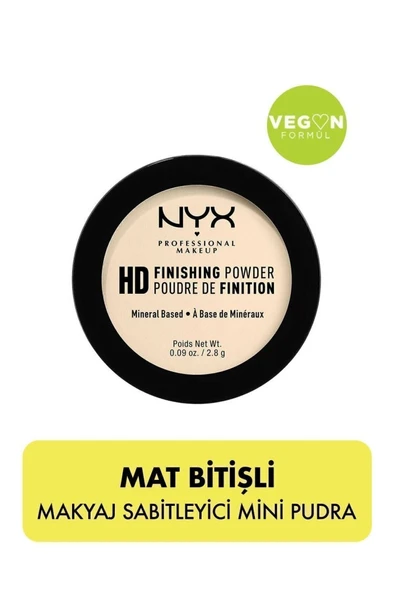 NYX Professional Makeup Mini Transparan Pudra - High Definition Finishing Powder Mini - Banana