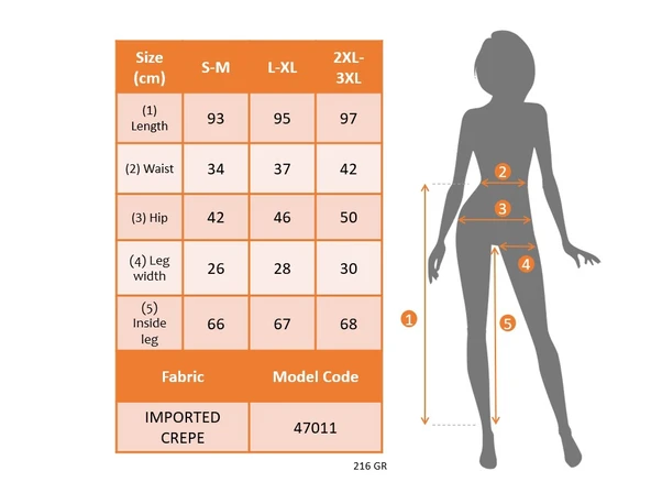 Kadın Yüksek Bel Ithal Krep Pantolon - Resim 4
