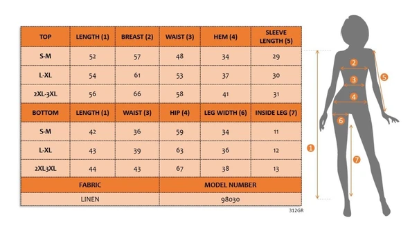 Kadın Kısa Kollu Yuvarlak Yakalı Ithal Keten Bluz Ve Short Ikili Takım - Resim 6