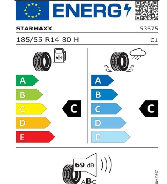 Starmaxx 185/55 R14 TL 80H NATUREN ST542 Oto Yaz Lastiği (Üretim Tarihi:2025) - Resim 2