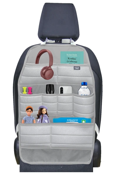 Bod Ecolux Serisi Taytüyü Araba Oto Koltuk Arkası Eşya Düzenleyici Araç İçi Organizer Gri - 4