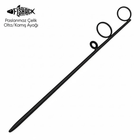 Olta Kamış Ayağı - Paslanmaz Çelik - Fishack - Siyah ürün görseli 1