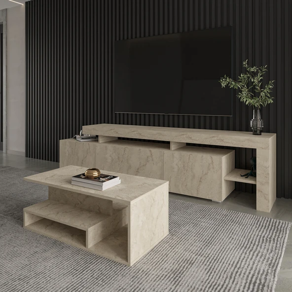 Vera Mini Orta Sehpa – Modern Tasarım, Fonksiyonel Raflı Yapı - 3