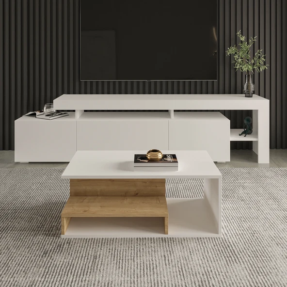 Vera Mini Orta Sehpa – Modern Tasarım, Fonksiyonel Raflı Yapı - 2