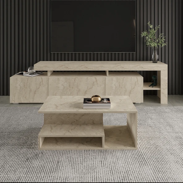 Vera Mini Orta Sehpa – Modern Tasarım, Fonksiyonel Raflı Yapı - 2