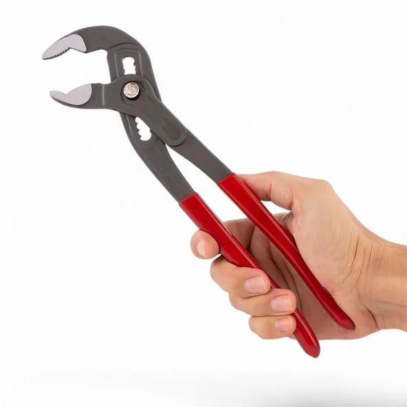 Craft Ford Fort 12 Düğmeli Ayarlı Boru Anahtarı Kurbağacık Kanal Tesisat Tamir Bakım Pensesi - Resim 4