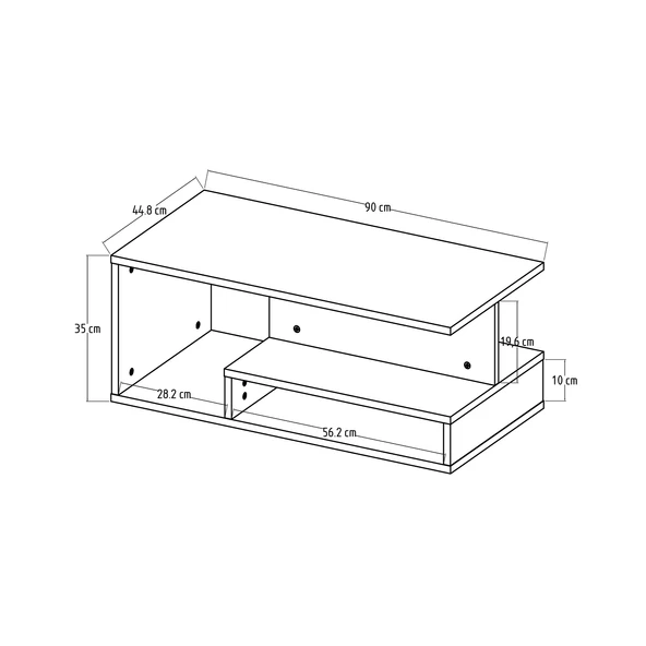 Vera Mini Orta Sehpa – Modern Tasarım, Fonksiyonel Raflı Yapı - 5