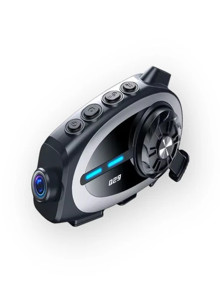 IPX6 Su Geçirmez Kameralı Kask Kulaklığı 500m İnterkom Bluetooth 5.4 Motosiklet İçin