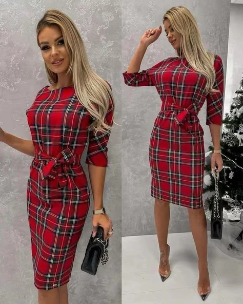 Kadın Dalgıc Kumaş Djıtal Baskılı Elbıse ürün görseli